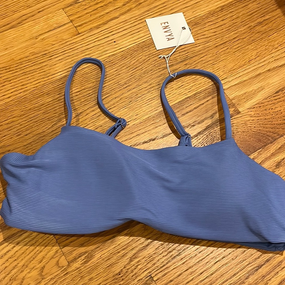 VICI size medium NWT bikini top blue